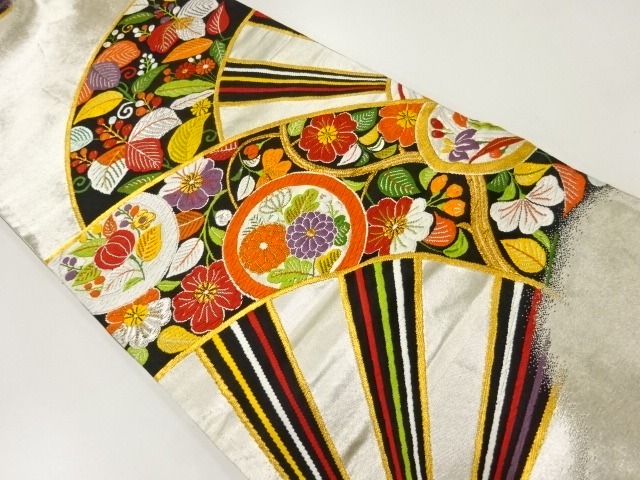 JAPANESE FUKURO OBI / WOVEN FLOWER
